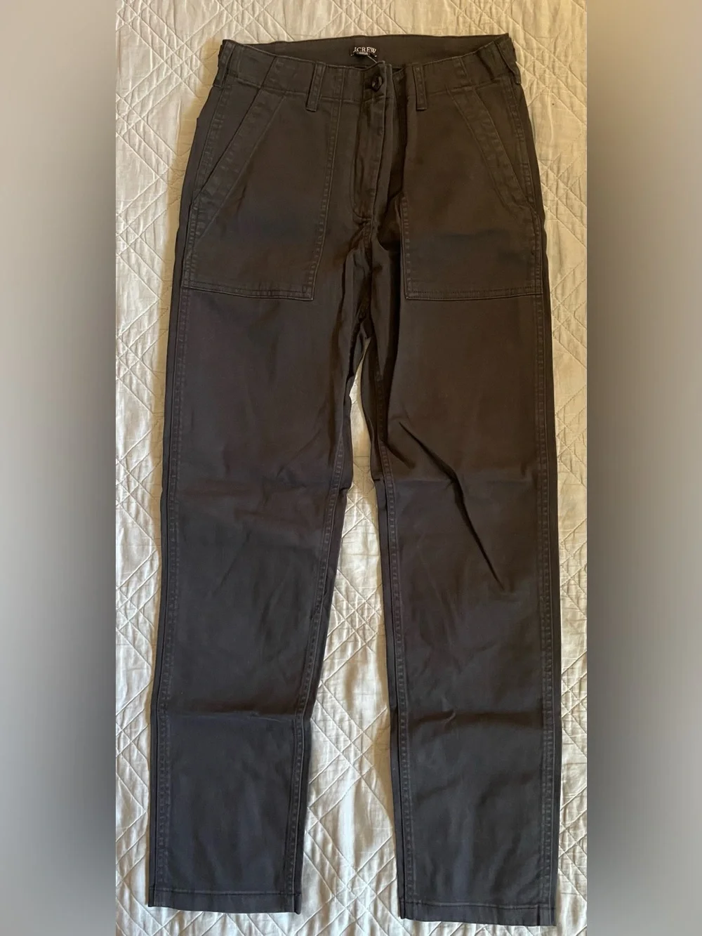 J CREW patch-pocket slim chino pant in Black Size 6T NWT $98 CS210
